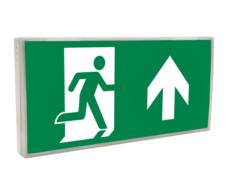 B09084 Bell Lighting LED Emergency Hinged Exit Box Including Up Legend Self Test S10 Supplies