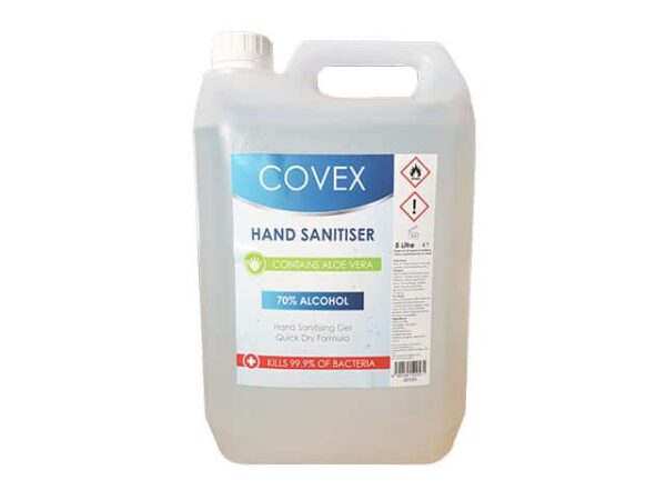 XXX120C | COVEX 70% Alcohol Hand Sanitiser Refill with Aloe Vera 5 Litre