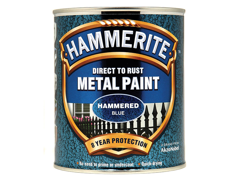 HMMHFB750 Hammerite Direct to Rust Hammered Finish Metal Paint Blue