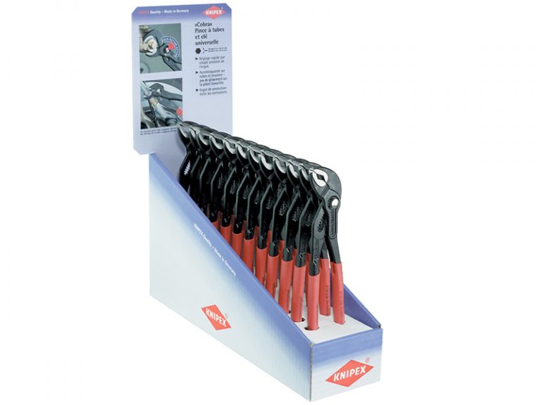 KPX001919 Knipex Cobra Quickset Display (10 X 87 21 250) S10 Supplies