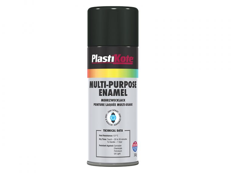 PKT60100 PlastiKote Multi Purpose Enamel Spray Paint Gloss Black