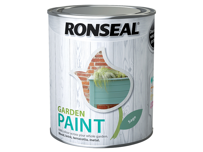 RSLGPSA750 Ronseal Garden Paint Sage 750ml S10 Supplies