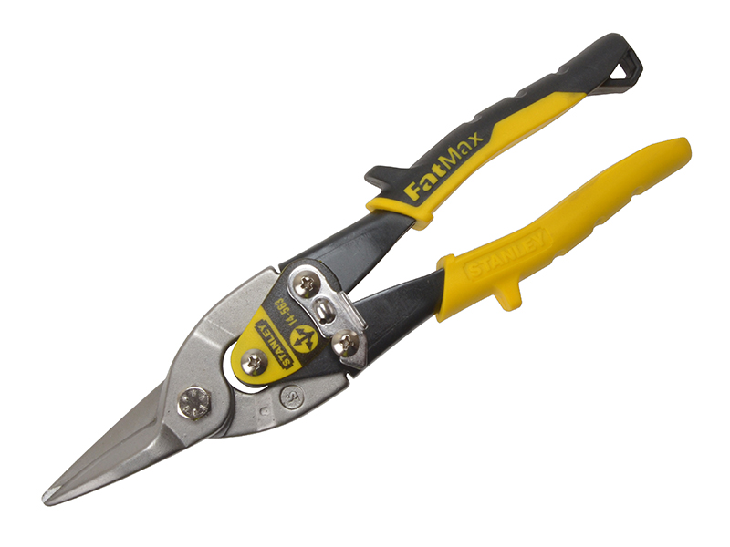 STA214563 Stanley Tools Yellow Aviation Snips Straight Cut 250mm