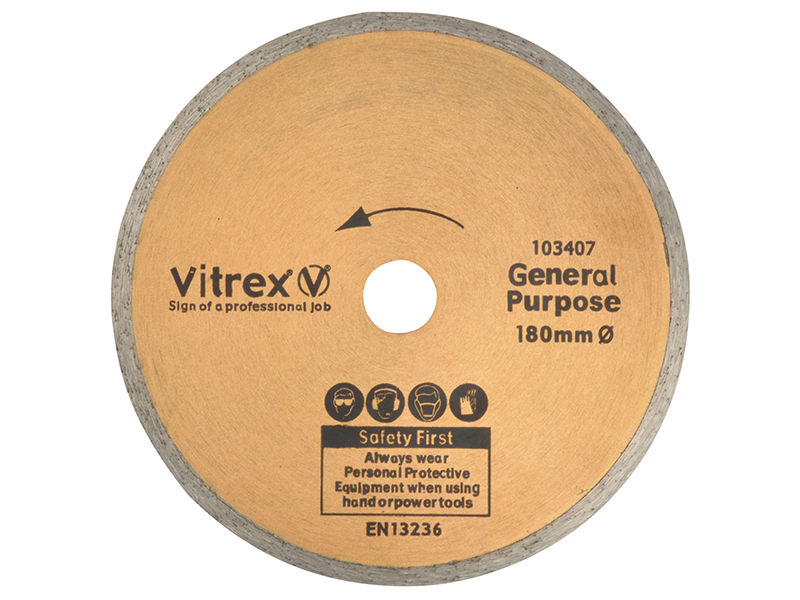 VIT103407 Vitrex Standard Diamond Blade 180mm S10 Supplies