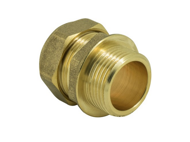 2 x New Compression Straight Female Iron 15mm x 1/2 Brass plumbing fittings