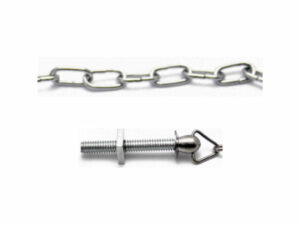 19EP200076 | 12" CHROME PLATED BASIN CHAIN BRAZED LINK WITH METAL STAY