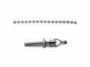 19EP200133 | 15" CHROME PLATED SINK CHAIN BALL LINK WITH WOODSCREW STAY