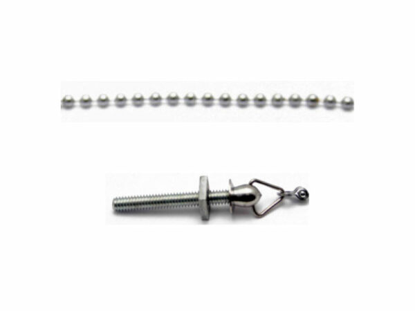 19EP200133 | 15" CHROME PLATED SINK CHAIN BALL LINK WITH WOODSCREW STAY