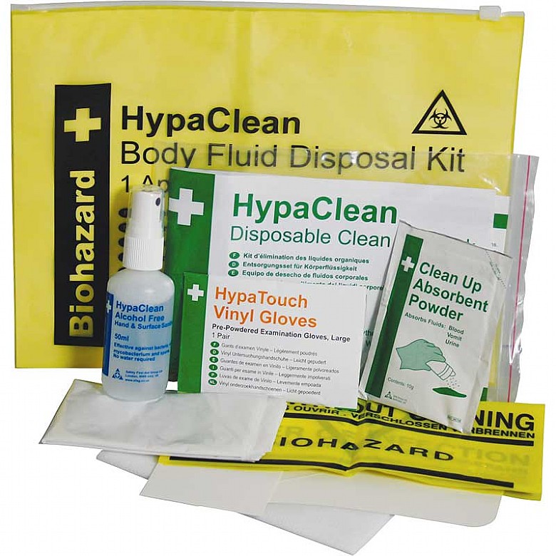 Hypaclean body fluid disposal kit