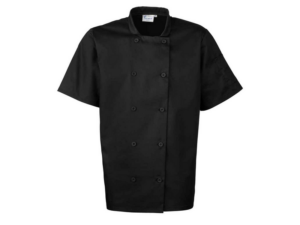 PR656 Premier Short Sleeve Chef's Jacket Black