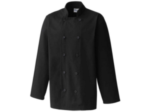 PR657 Premier Long Sleeve Chef's Jacket Black