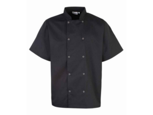 Premier Unisex Long Sleeve Stud Front Jacket Black