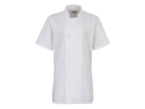 Premier Ladies Short Sleeve Chef's Jacket White