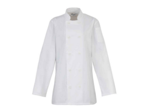 Premier Ladies Long Sleeve Chef's Jacket White
