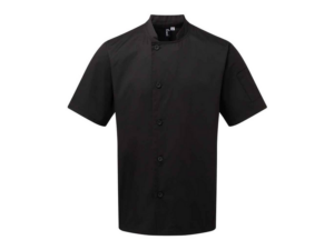 Premier Essential Short Sleeve Chef's Jacket Black