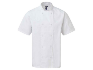Premier Coolchecker Short Sleeve Chef's Jacket White