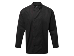 Premier Coolchecker Long Sleeve Chef's Jacket Black